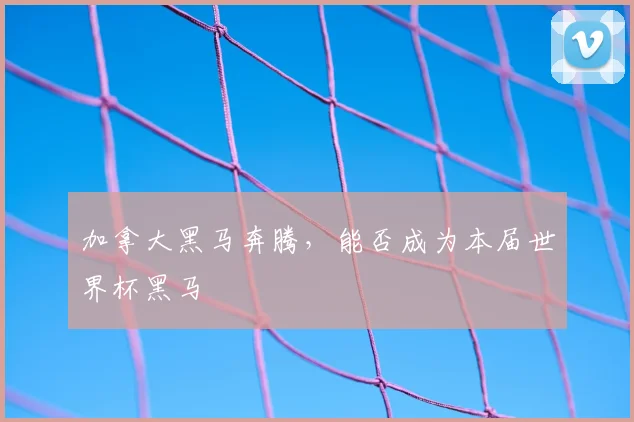 加拿大黑马奔腾，能否成为本届世界杯黑马